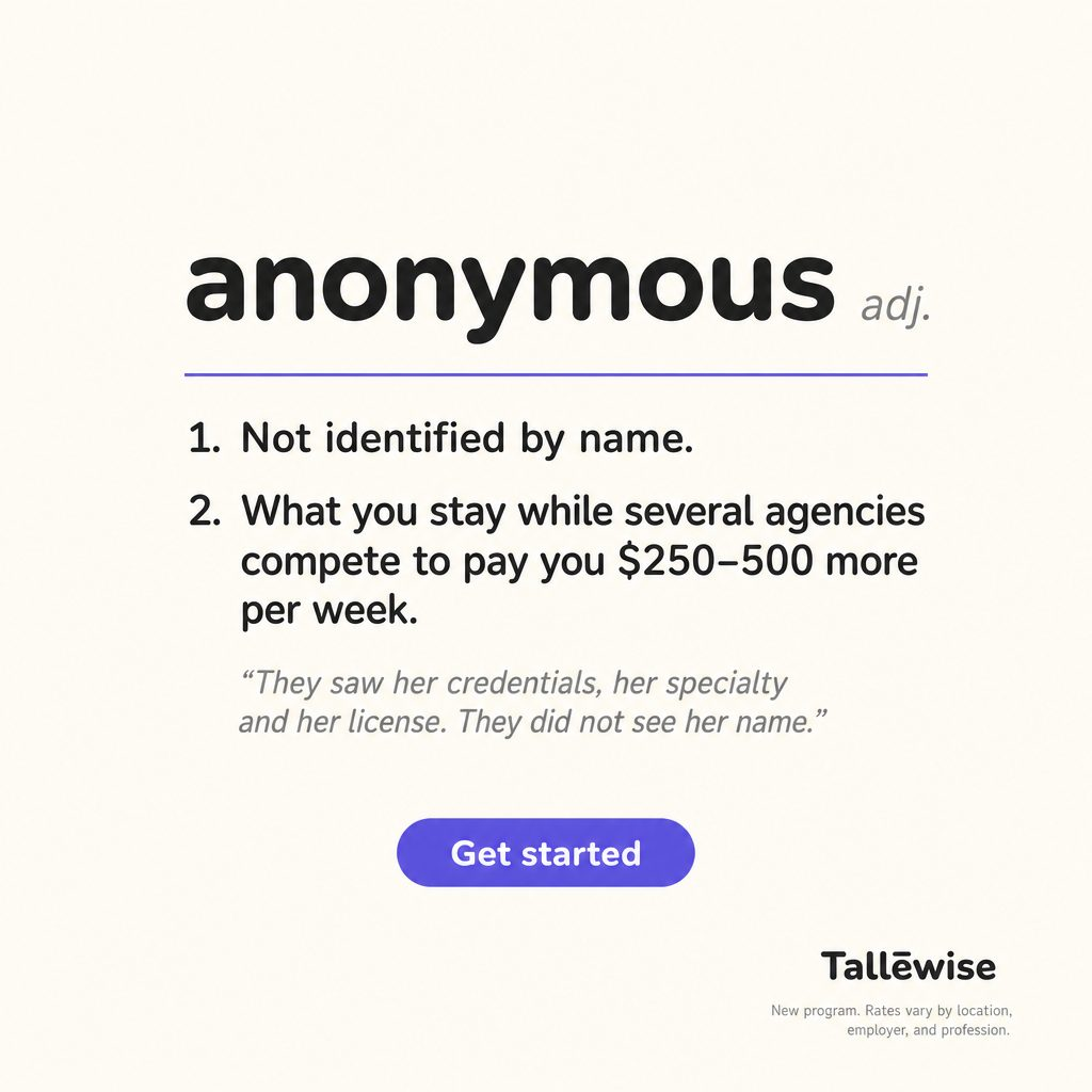 Tallewise brand and product ad