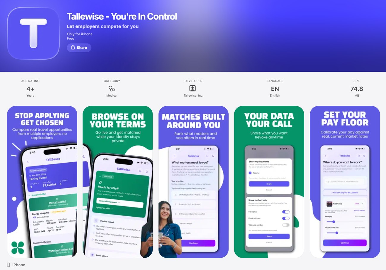 Tallewise on the App Store