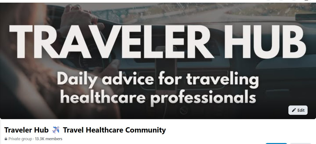 Traveler Hub travel-nurse community, 13,000+ members