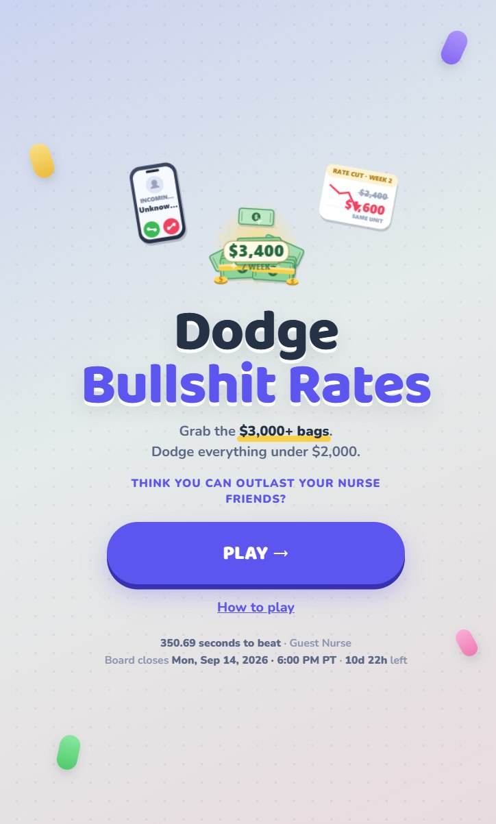 Dodge Bullshit Rates game